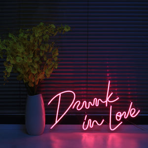 custom neon drunk in love sign light 12v waterproof flex led led light signs for wedding birthday party restaurant decoration