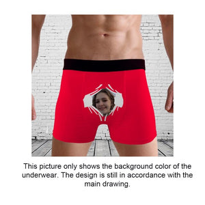 boyfriend briefs - man boxers, personalised underwear, photo to underwear, personalised your boyfriend, custom image underwear,slogan