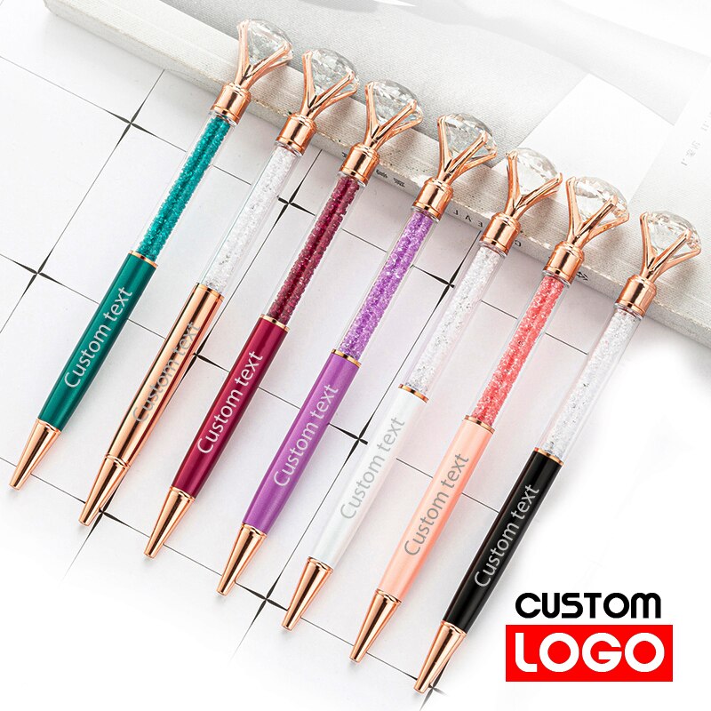 luxury diamond pen! - custom text/name - ballpoint/lettering/gift