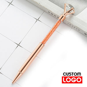 luxury diamond pen! - custom text/name - ballpoint/lettering/gift crystal-rose gold