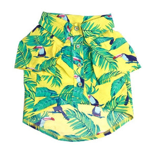 pets on the beach - summer pet printed clothes for dogs floral beach shirt jackets dog coat puppy costume cat spring clothing pets outfits