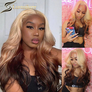 blonde ombre bae - up to 30 inches! hd body wave lace frontal wig - glueless pre plucked