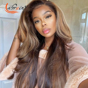 honey hi-litez - up to 26 inches!  human hair wig -body wave hd transparent lace frontal - pre plucked!