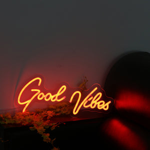 good vibes - neon custom led flex neon sign visual art bar pub club wall hanging flexible lighting for sign decoration