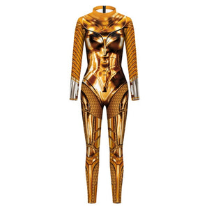 the wonder is magic woman - movie pattern 3d print sexy bodysuits women plus size long sleeve cosplay new jumpsuit