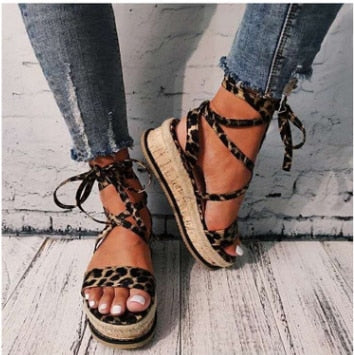 summersnake platforms - sandals heels cross strap ankle lace peep toe  beach party ladies shoes zapatos sandals