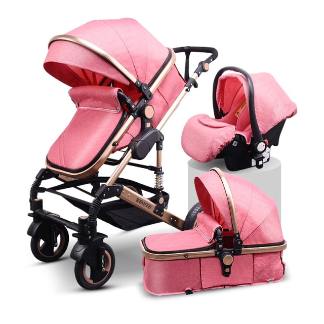 babyfond baby stroller 3 in 1 travel system high landscape carriages with bassinet luxury travel pram for newborn baby