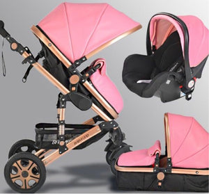 babyfond baby stroller 3 in 1 travel system high landscape carriages with bassinet luxury travel pram for newborn baby