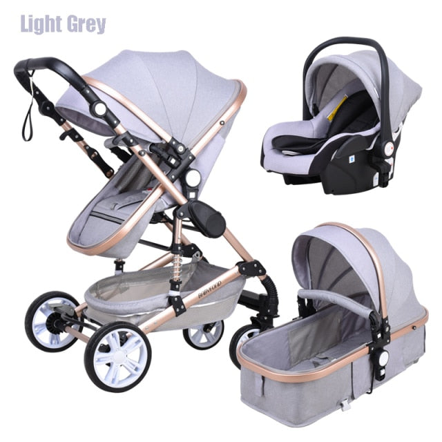 babyfond baby stroller 3 in 1 travel system high landscape carriages with bassinet luxury travel pram for newborn baby