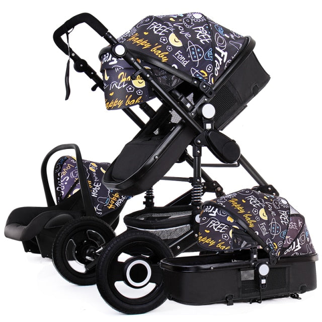 babyfond baby stroller 3 in 1 travel system high landscape carriages with bassinet luxury travel pram for newborn baby