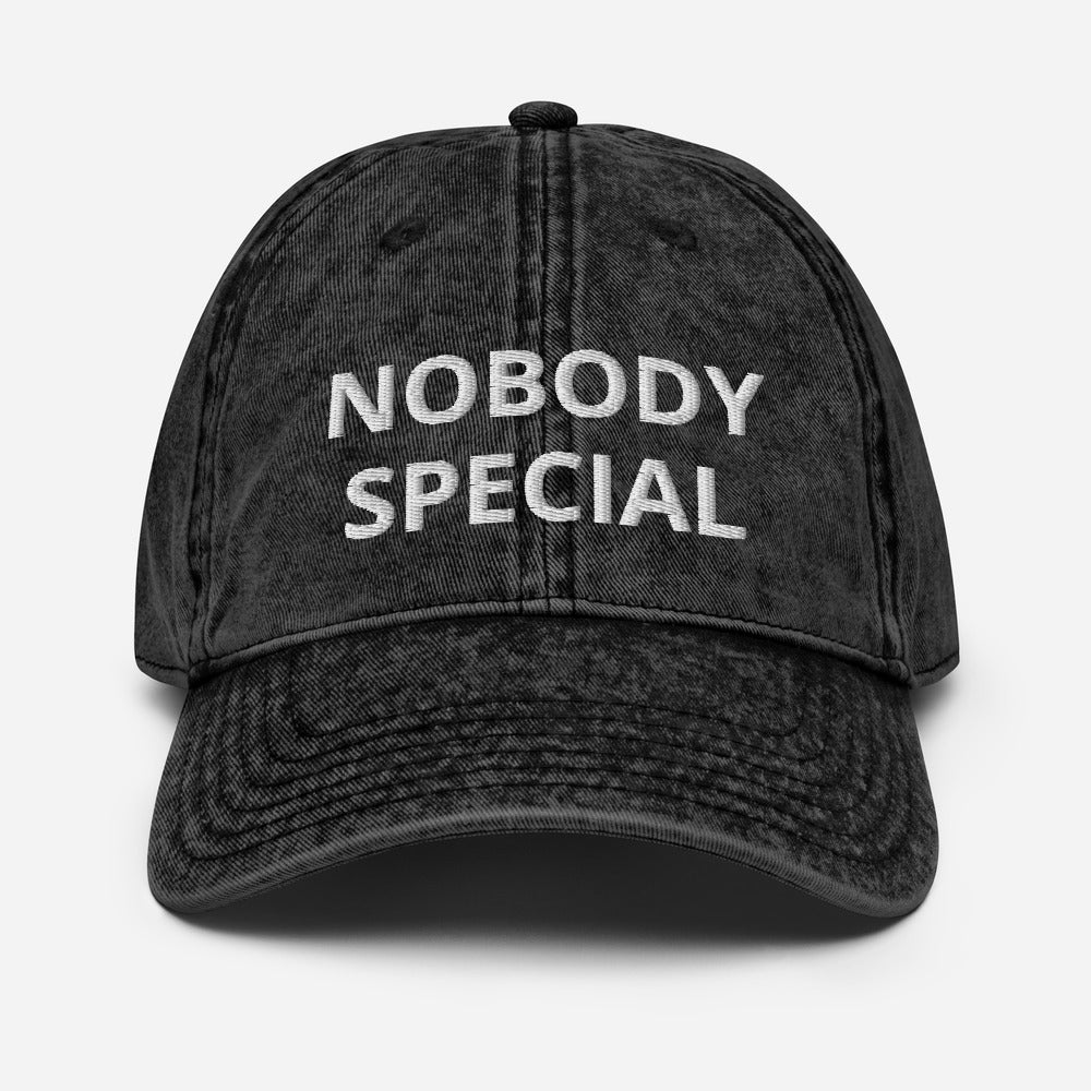 nobody special - vintage cotton twill cap hat black