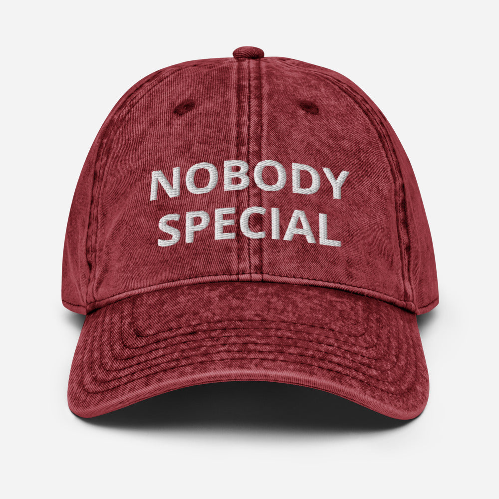 nobody special - vintage cotton twill cap hat maroon