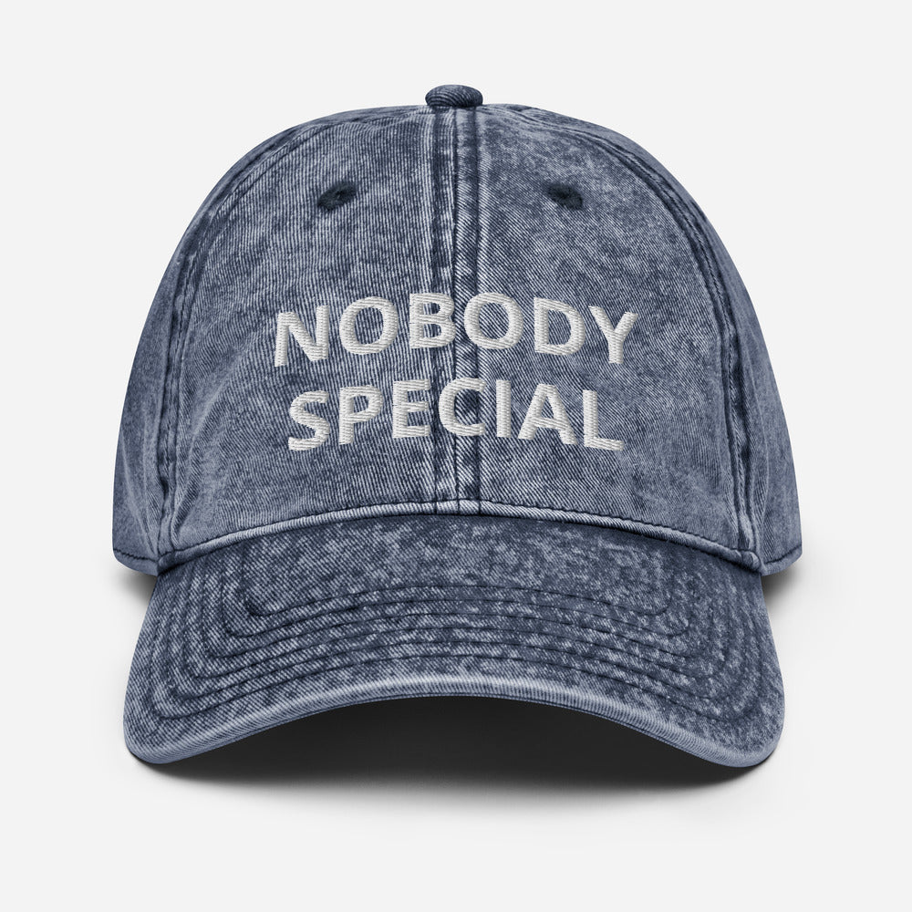 nobody special - vintage cotton twill cap hat navy