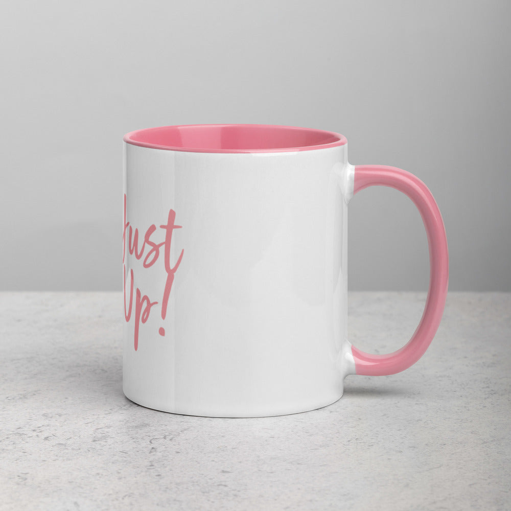 price just went up! - pink mug with color inside